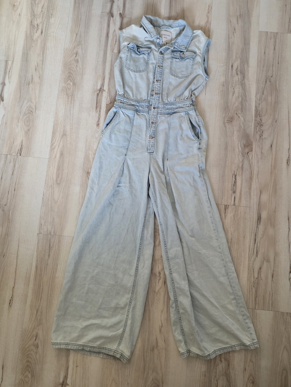 Habitual Light Wash Denim Jumpsuit